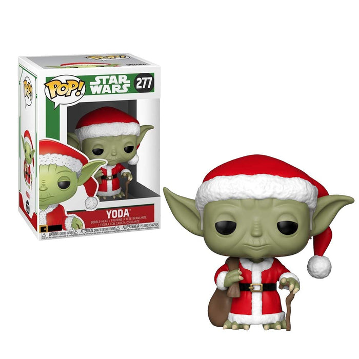 Funko Pop Star Wars: Holiday - Santa Yoda Collectible Figure, Multicolor