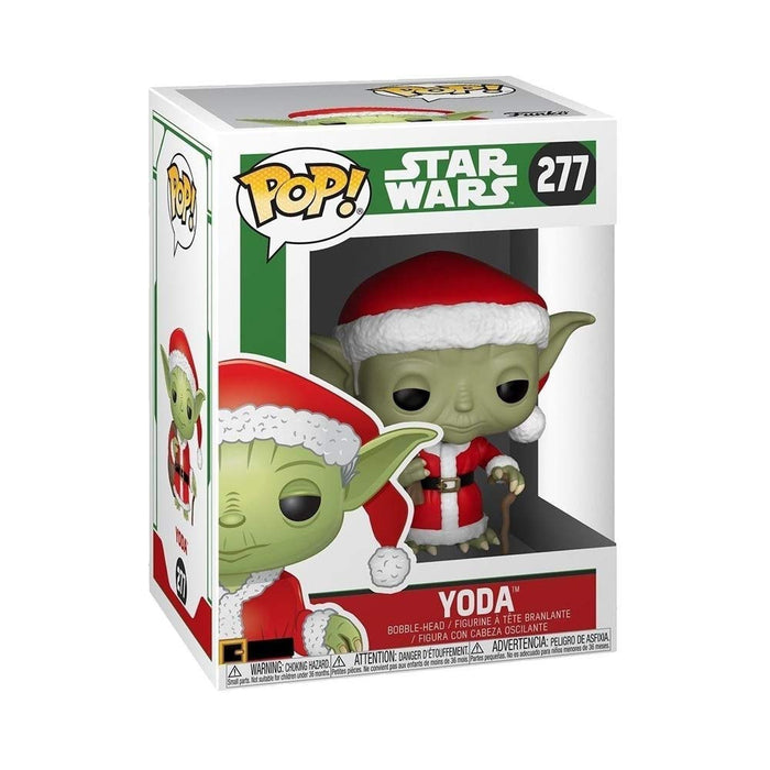 Funko Pop Star Wars: Holiday - Santa Yoda Collectible Figure, Multicolor