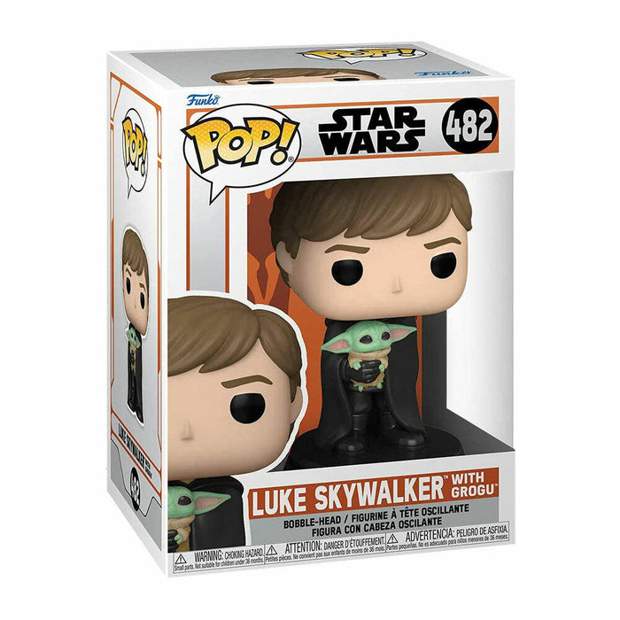 Funko POP! Star Wars: Mandalorian LUKE SKYWALKER with Grogu #482 w/ Protector