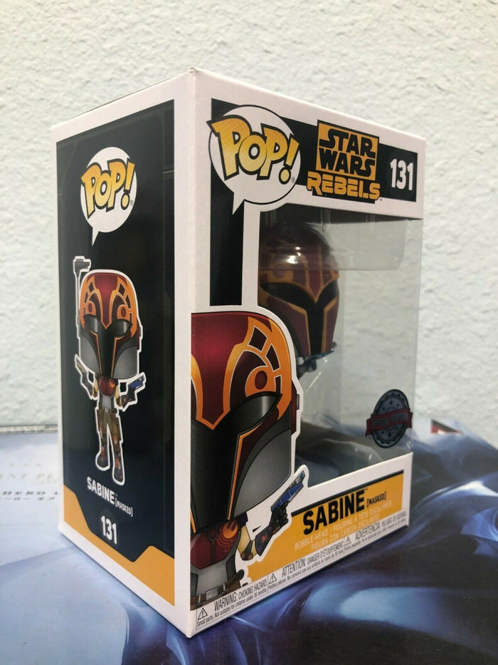 Funko POP! Star Wars Rebels SABINE in Mask Special Edition #131 w/ Protector
