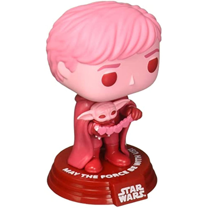 Funko Pop! Star Wars: Valentines - Luke Skywalker & Grogu Figure w/ Protector