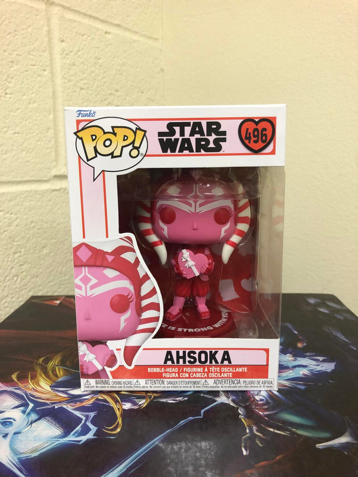 Funko POP! Star Wars: Valentines AHSOKA Figure #496 w/ Protector