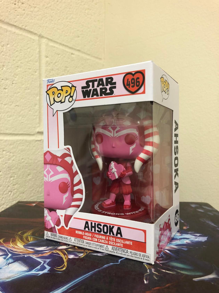 Funko POP! Star Wars: Valentines AHSOKA Figure #496 w/ Protector