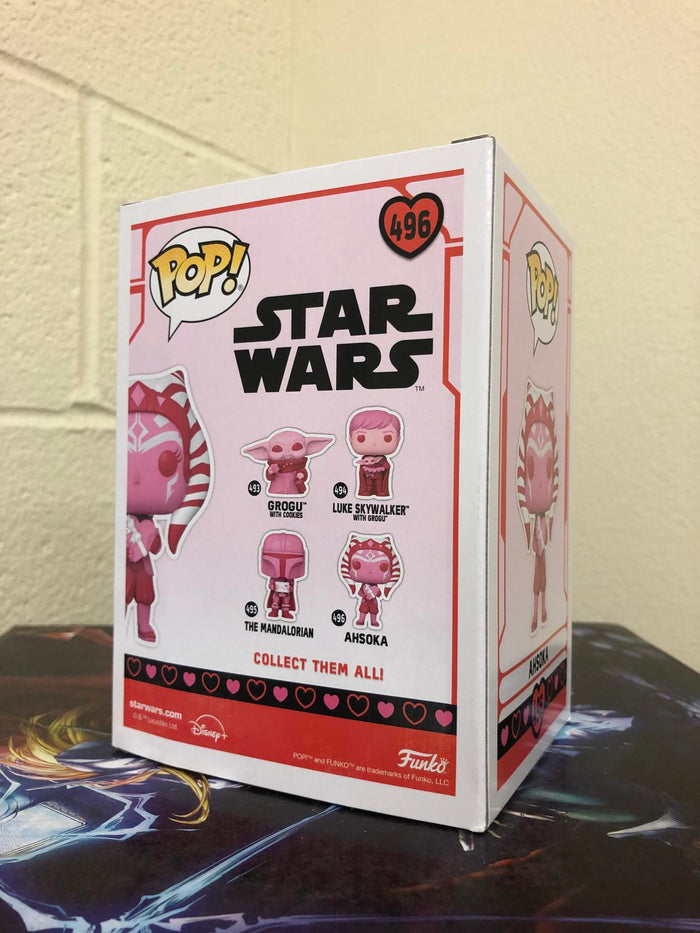 Funko POP! Star Wars: Valentines AHSOKA Figure #496 w/ Protector