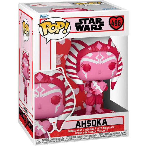 Funko POP! Star Wars: Valentines AHSOKA Figure #496 w/ Protector