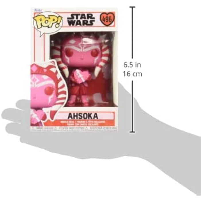 Funko POP! Star Wars: Valentines AHSOKA Figure #496 w/ Protector
