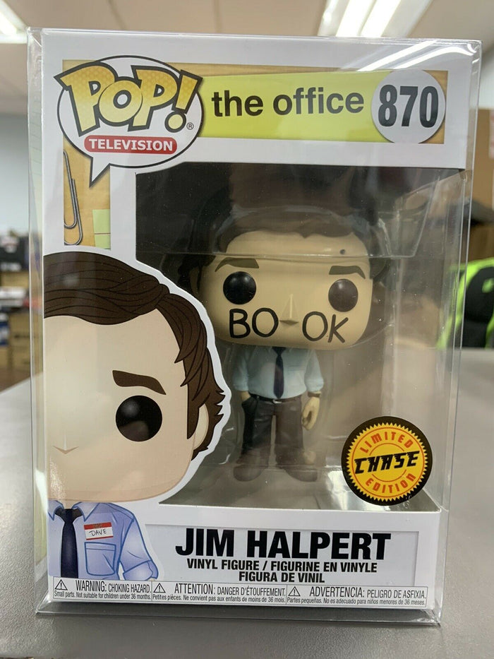 Funko POP! Television: The Office JIM HALPERT Chase Figure #870 w/ Protector