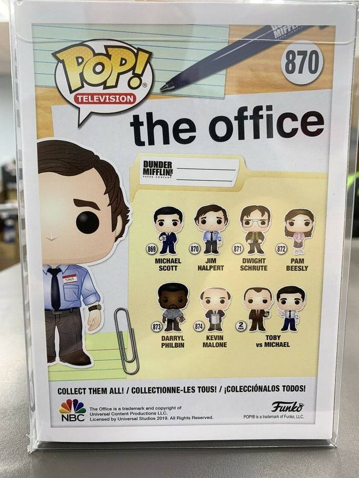 Funko POP! Television: The Office JIM HALPERT Chase Figure #870 w/ Protector