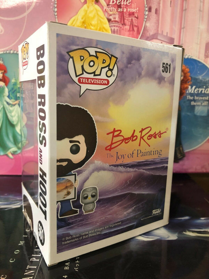 Funko POP! TV: Bob Ross BOB ROSS and HOOT Chase Figure #561 w/ Protector