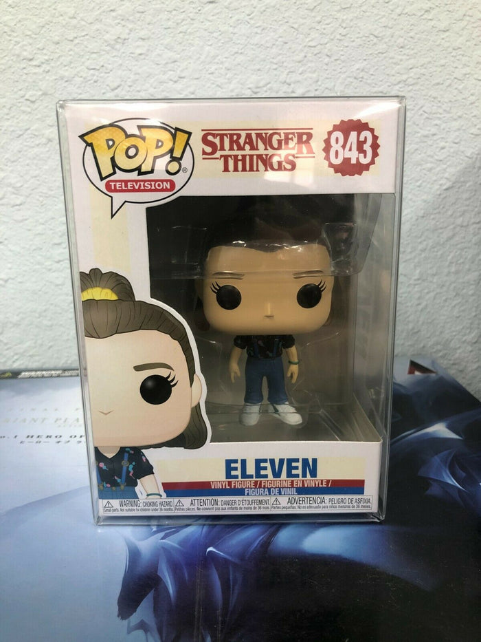 Funko POP! TV: Stranger Things ELEVEN w/ Suspenders Figure #843 w/ Protector