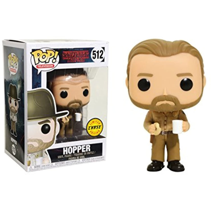 Funko POP! TV: Stranger Things JIM HOPPER CHASE Figure #512 w/ Protector
