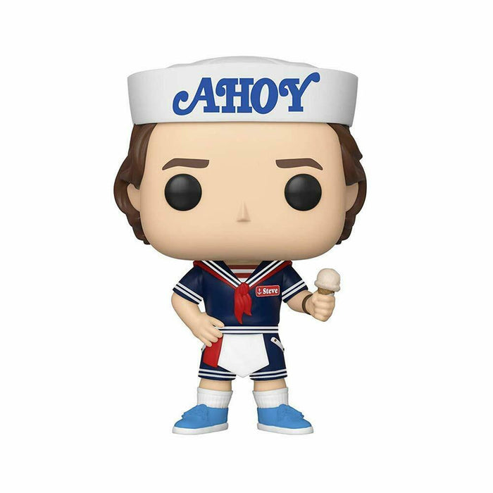 Funko POP! TV: Stranger Things STEVE w/ Hat & Ice Cream Figure #803 w/ Protector