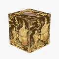 Gold Asian Toile Tissue Box Cover
