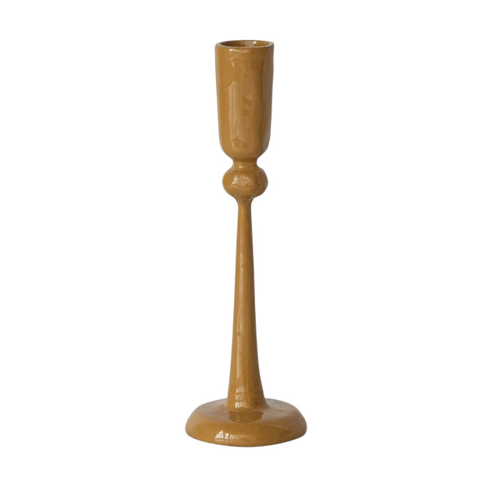 Gold Enameled Metal Taper Holder