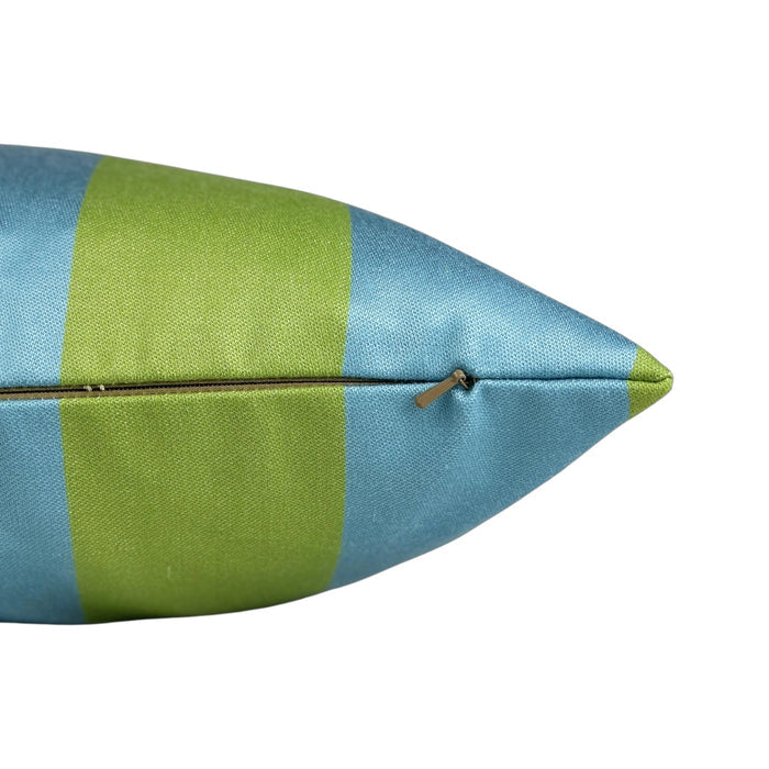 Green & Blue Striped Indoor/Outdoor Pillow - 22"
