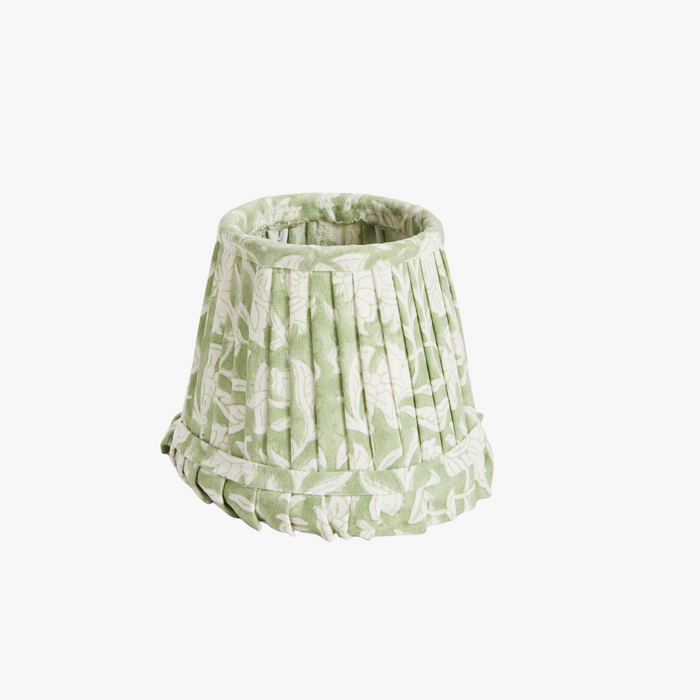 Green Floral Cordless Lamp Shade