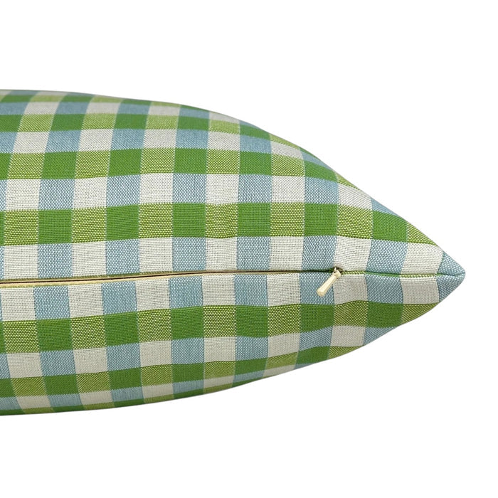 Green Gingham Indoor/Outdoor Pillow - 22"