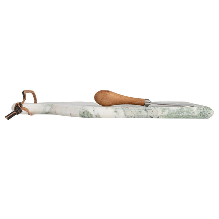 Green Marble Cheese Board Set side view