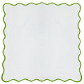 Green Scalloped Sham - Euro