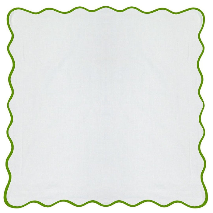 Green Scalloped Sham - Euro