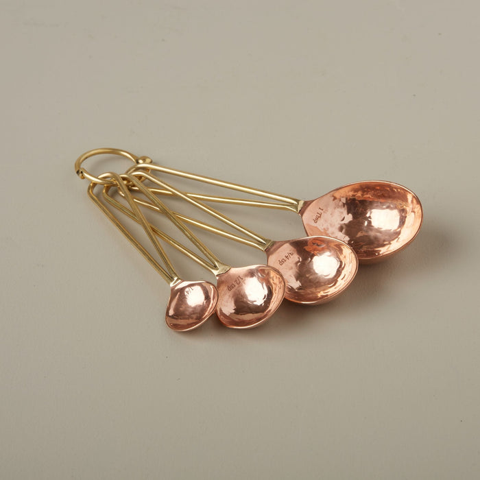 Hammered Copper Measuring Spoons from Dear Keaton