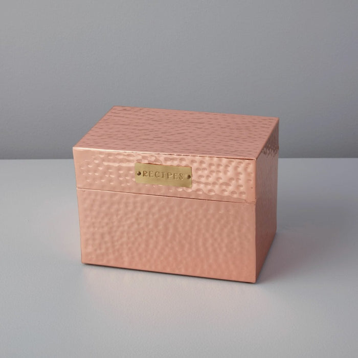 Hammered Copper Recipe Box