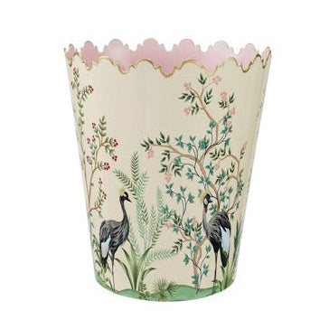 Hand-Painted Metal Scalloped Bucket