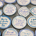 Hand-Painted Stoneware Magnet with Saying
