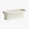 Hingham White Ceramic Oblong Cachepot