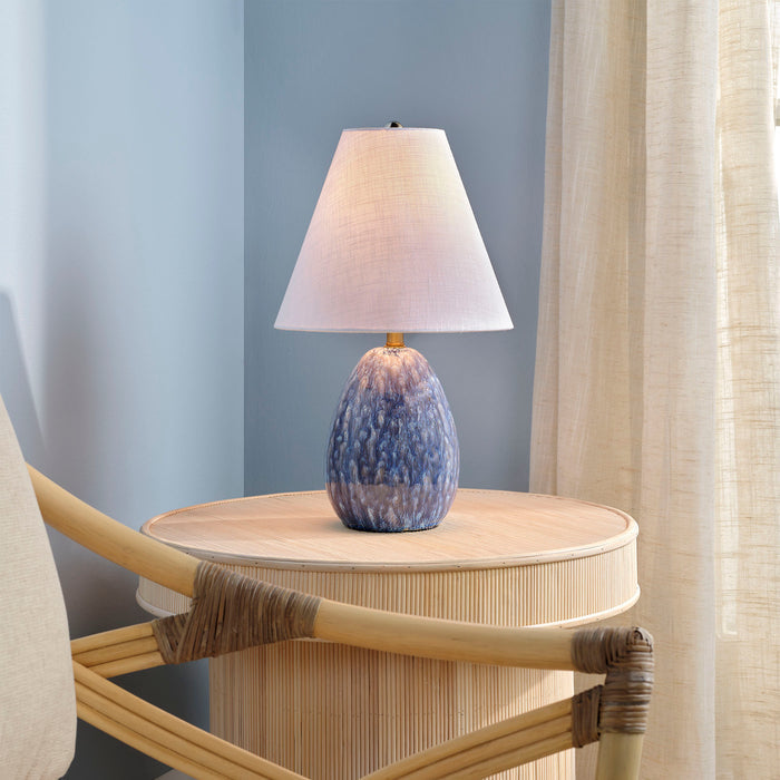 Juliette Azule Mini Lamp on round accent table