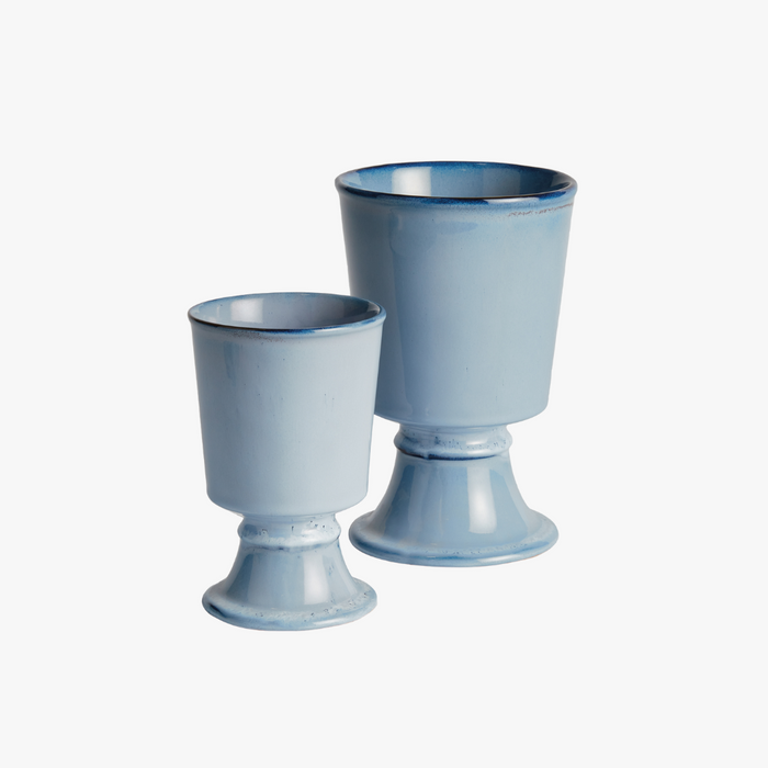 Kirby Chambray Footed Cachepots