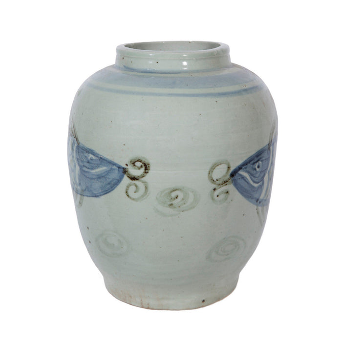 Koi Fish Vase - hand painted details