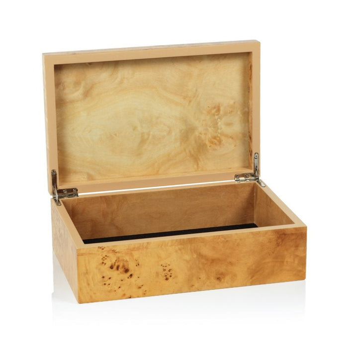 Leiden Large Burl Box Open View