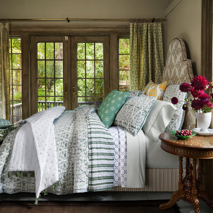 Lina Sage Quilted Sham - Euro
