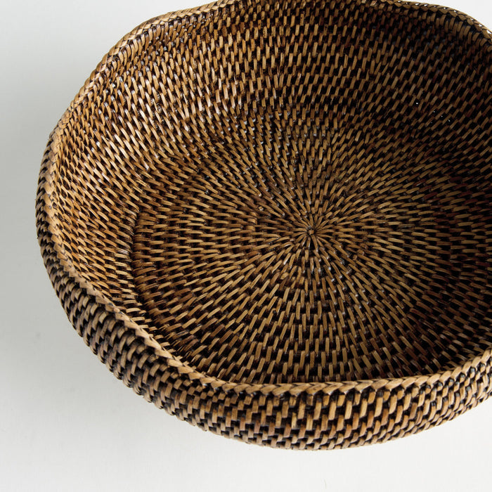Mandalay Scalloped Footed Bowl closeup