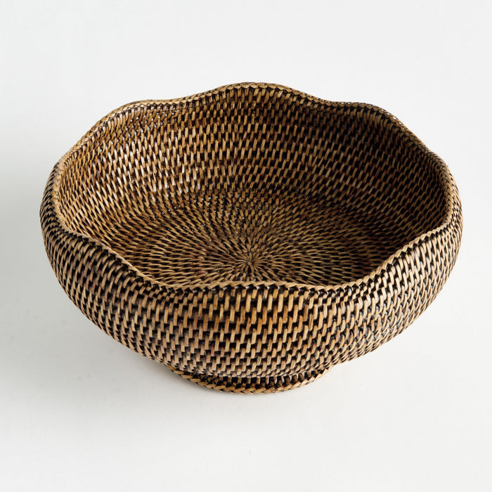Mandalay Scalloped Footed Bowl interior