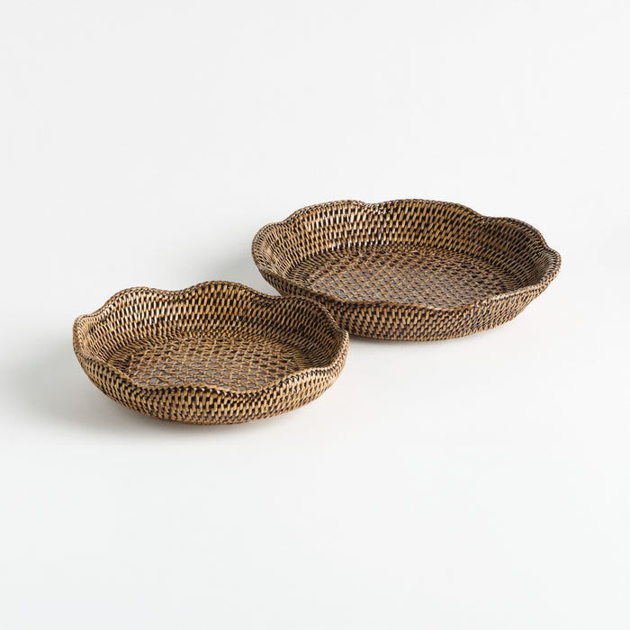Mandalay Scalloped Tray Set