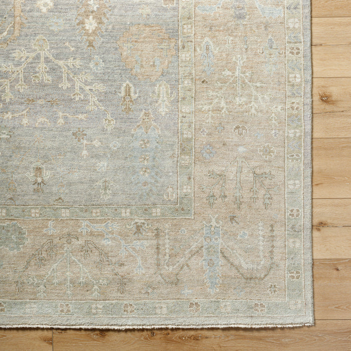 Hand knotted Manon Wool Neutral Rug Corner