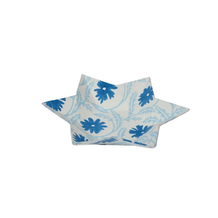 Marguerite Cobalt Star Trinket Bowl side view