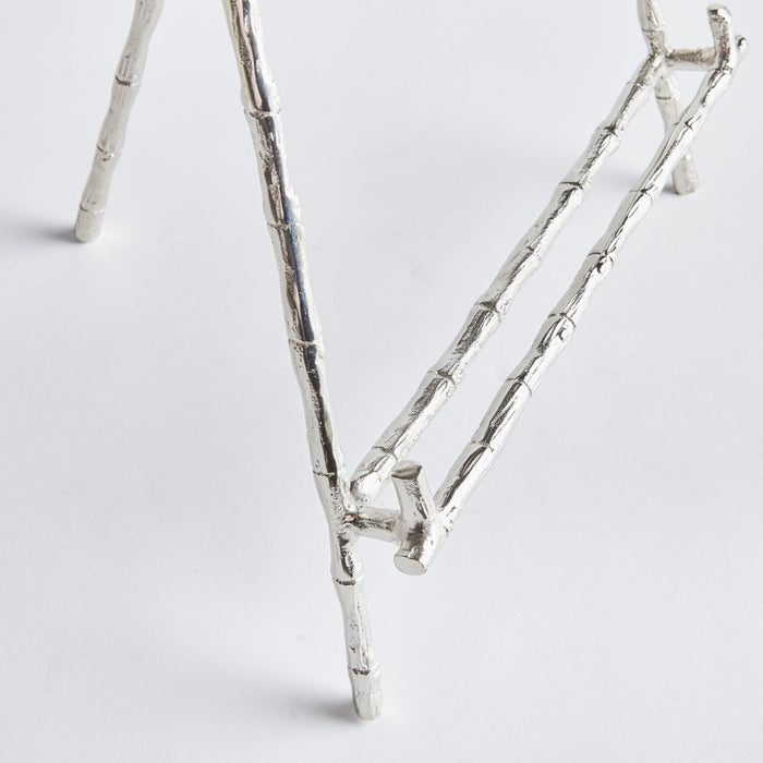 Martinique Silver Art Easel bamboo details