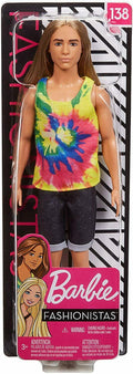 Mattel Barbie FASHIONISTAS DOLL #138 (Ken w/Long Blonde Hair & Tie-dye Tank Top)