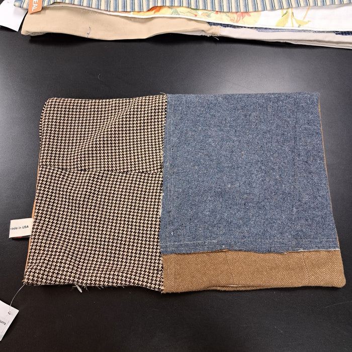 "Mens Suits" Patchwork Pillow - 12" x 17"