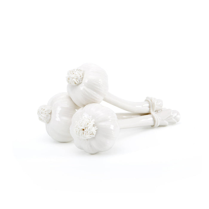 Mixed Veggies Blanc De Chine Objects - garlic bulbs