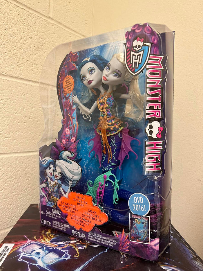 Monster High Great Scarrier Reef PERI & PEARL SERPENTINE Doll
