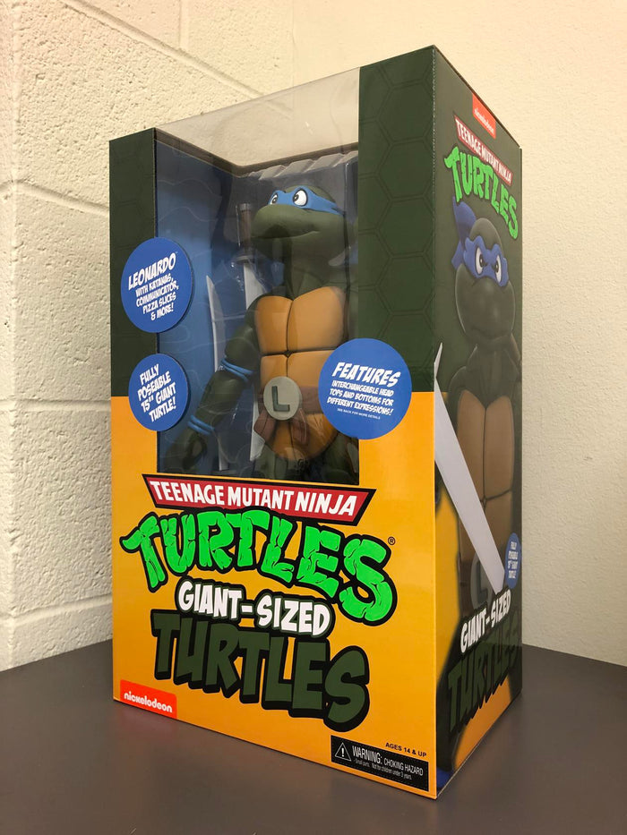 NECA TMNT Cartoon Giant Size LEONARDO Action Figure 1/4 Scale
