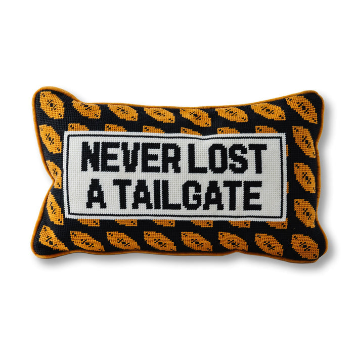 Never Lost A Tailgate Needlepoint Pillow - 9" x 15"