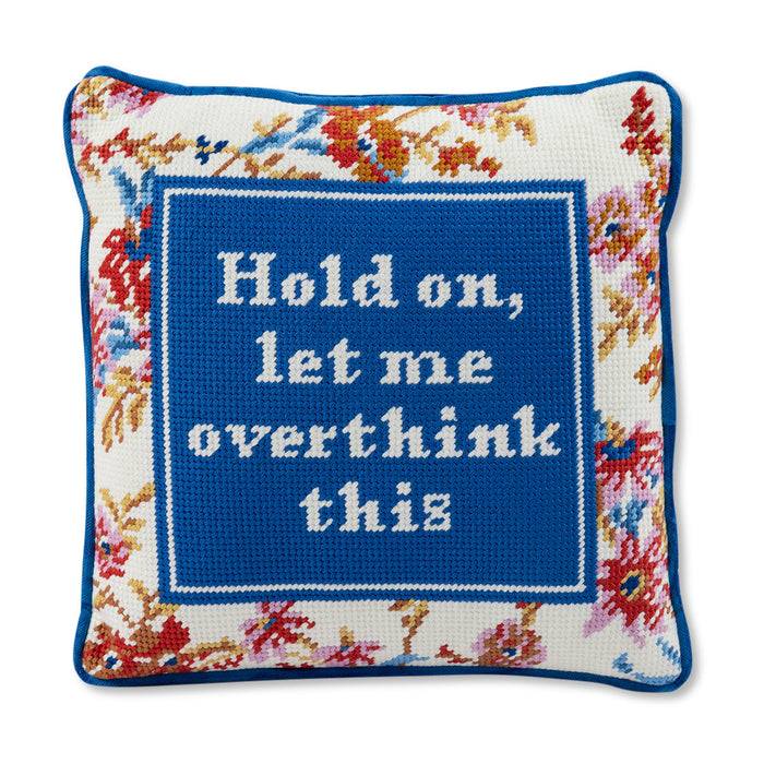 Overthink Needlepoint Pillow - 11" x 11"