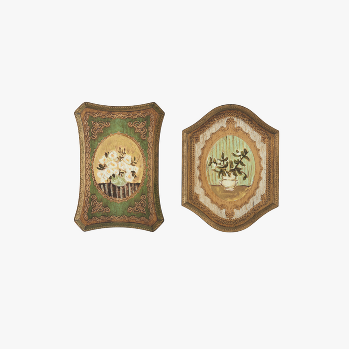 Painted Floral Plaques