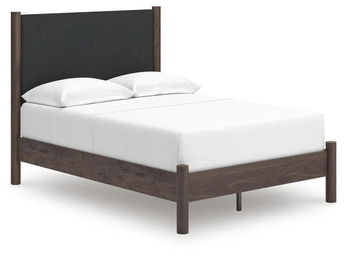 Full / Upholstered Panel Platform Bed