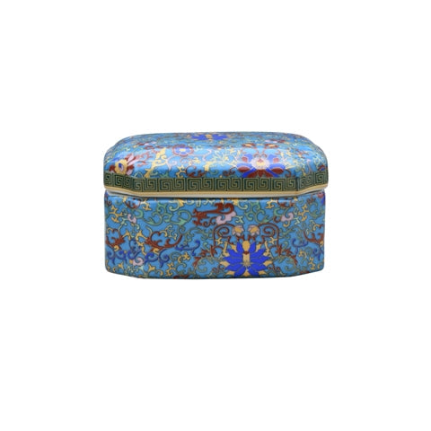 Porcelain Cloisonee Box - Blue